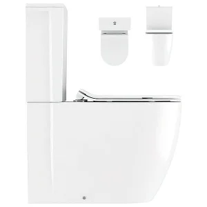 Crosswater Kai X Compact Close Coupled Rimless Toilet