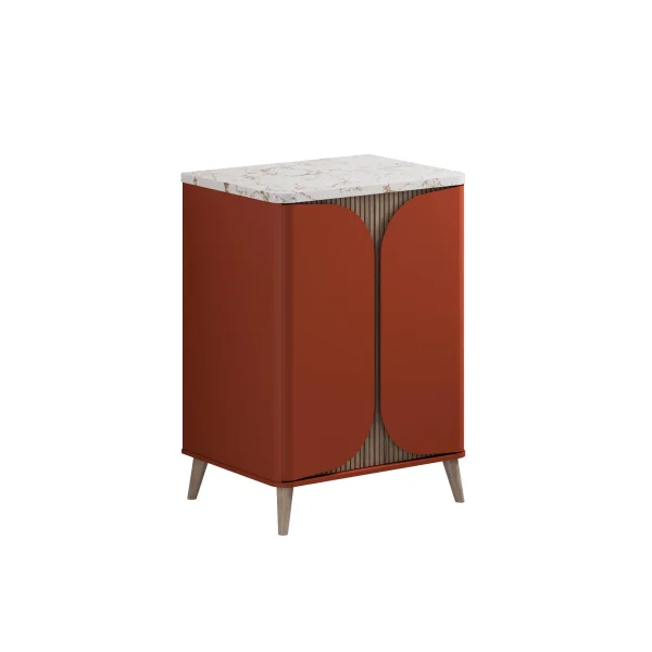 Crosswater Tamobour 600mm Floorstanding Vanity With Doors Soft Clay