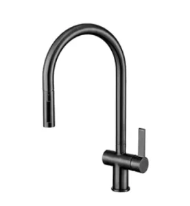 Just Taps Vos Brushed Black Single Lever Pull Out Sink Mixer