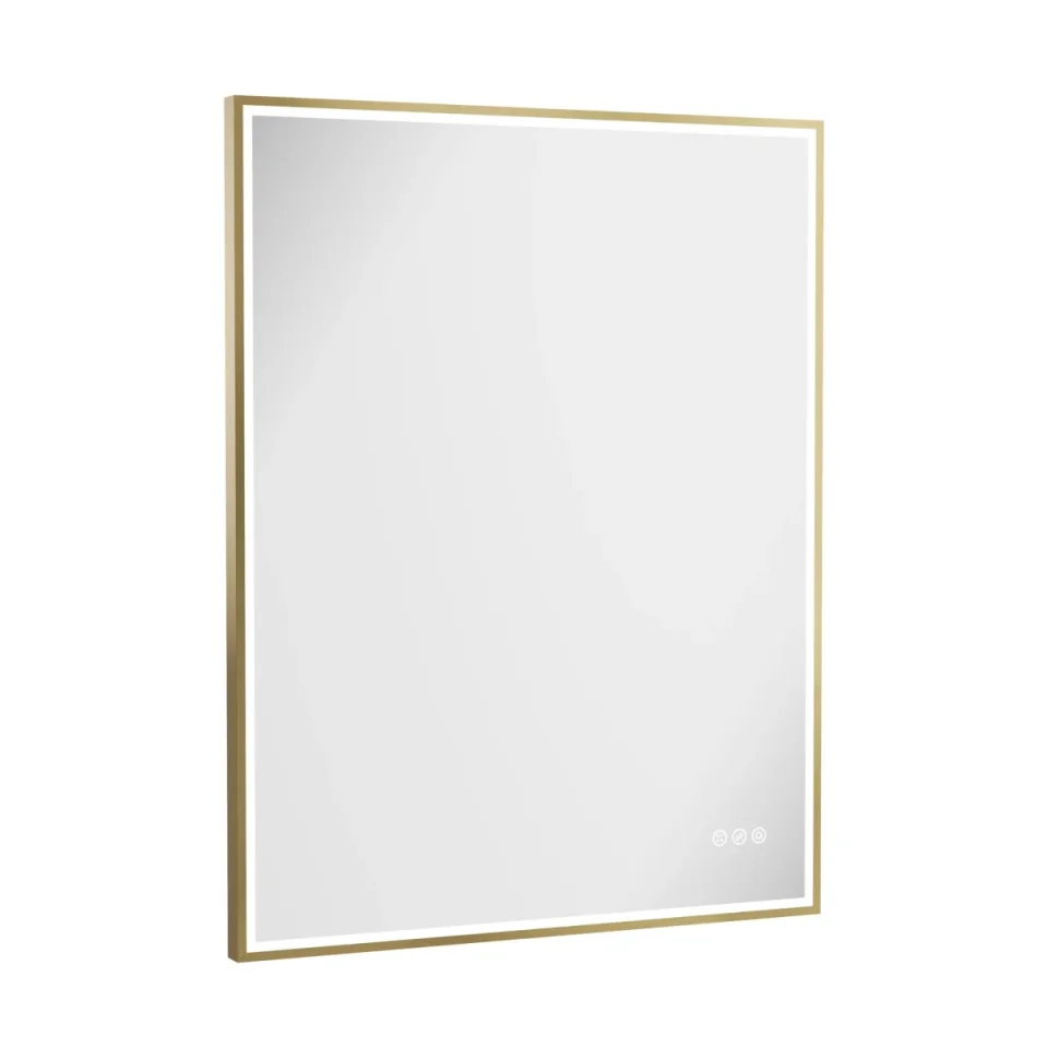 Crosswater MPRO Non-Illuminated Mirror 700 x 900mm Brushed Brass product image - Image 1