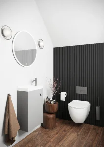 Crosswater Alo Cloakroom Unit 400 x 220mm Steelwood