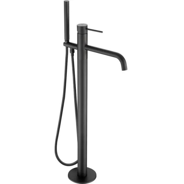 Just Taps Vos Floor Standing Bath Shower Mixer Tap With Shower Kit Matt Black product image - Image 1