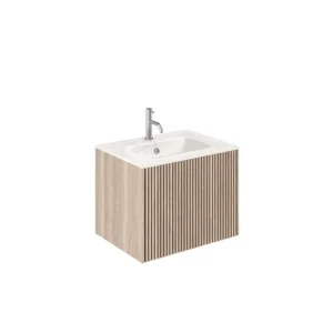 Crosswater Limit Single Drawer Unit 600 Modern Oak/Anthracite