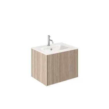Crosswater Limit Single Drawer Unit 600 Modern Oak/Anthracite