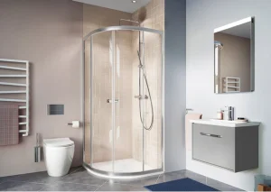 Crosswater Clear 6 Quadrant Double Door 900 Silver