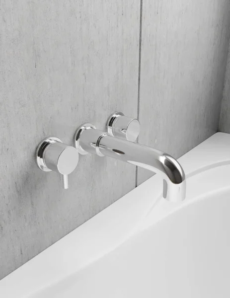 Crosswater Fusion Bath Filler Wall Mounted Chrome