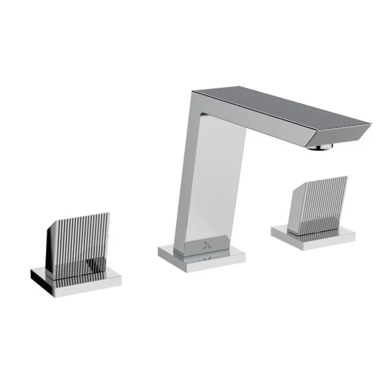 Crosswater Limit 3 Hole Basin Set Chrome detail view - Image 2
