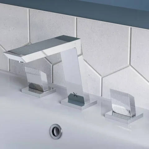 Crosswater Limit 3 Hole Basin Set Chrome product image - Image 1
