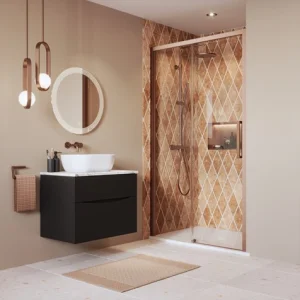 Crosswater Asura 8mm Sliding Door 1100 Brushed Bronze