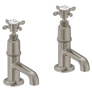 Burlington Guild Basin Pillar Tap (long Nose) Brushed Nickel