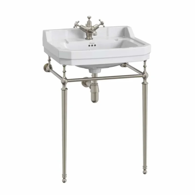 Burlington 61cm Basin Wash Stand Brushed Nickel product image - Image 1