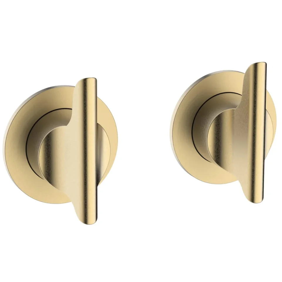 Crosswater Module Foile 2 Handle Set Brushed Brass product image - Image 1