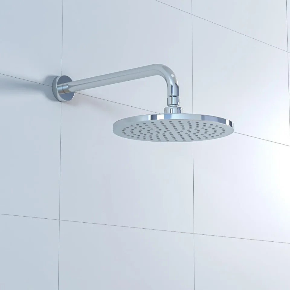 Crosswater Fusion Fixed Head 250mm & Wall Arm Round Chrome product image - Image 1