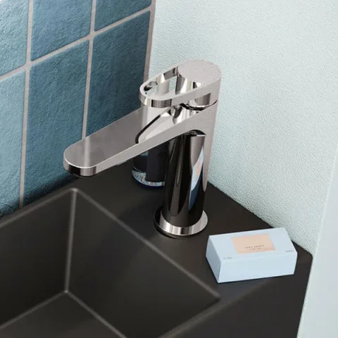 Crosswater Lazo Basin Monobloc Chrome detail view - Image 3