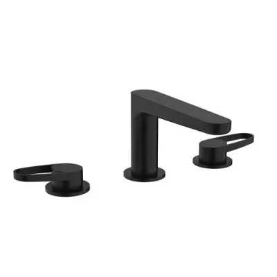 Crosswater Lazo Basin 3 Hole Set Matt Black