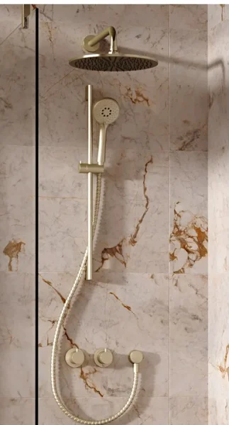 Crosswater Module Shower Set 2 Brushed Brass 300mm