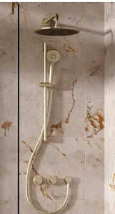 Crosswater Module Shower Set 2 Brushed Brass 300mm