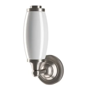Burlington Round Base Tube Frosted Glass Shade Brushed Nickel
