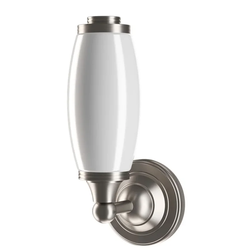 Burlington Round Base Tube Frosted Glass Shade Brushed Nickel product image - Image 1