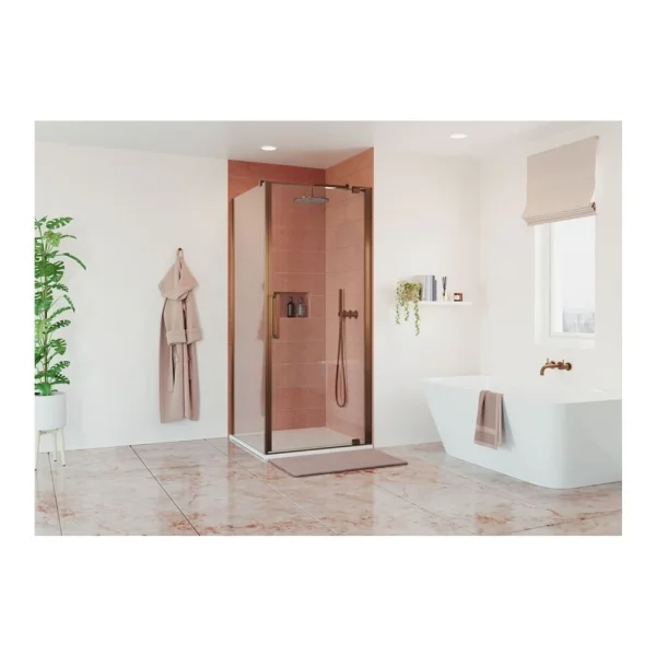 Crosswater Optix Pivot Door 800 Brushed Bronze