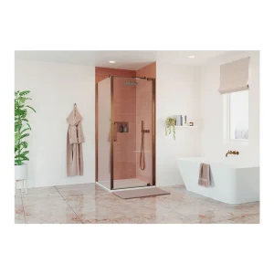 Crosswater Optix Pivot Door 800 Brushed Bronze