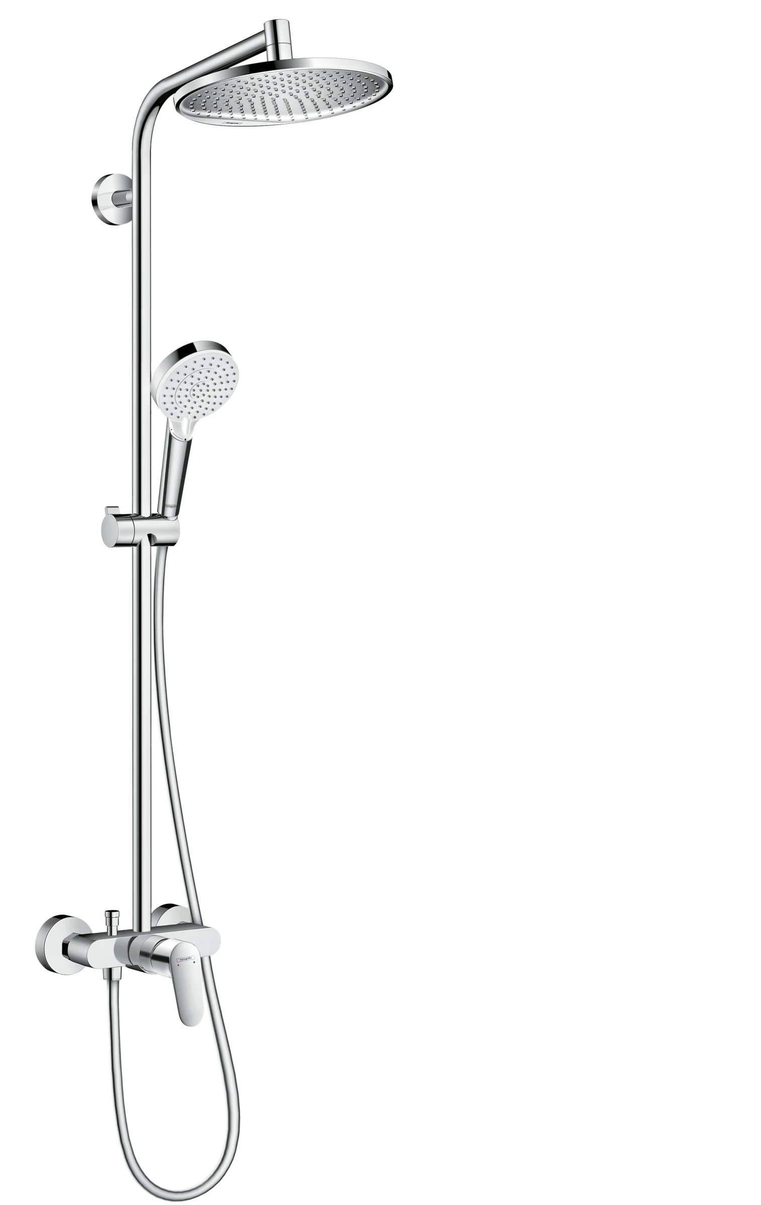 Hansgrohe Crometta S Showerpipe 240 1jet With Manual Shower Mixer Chrome