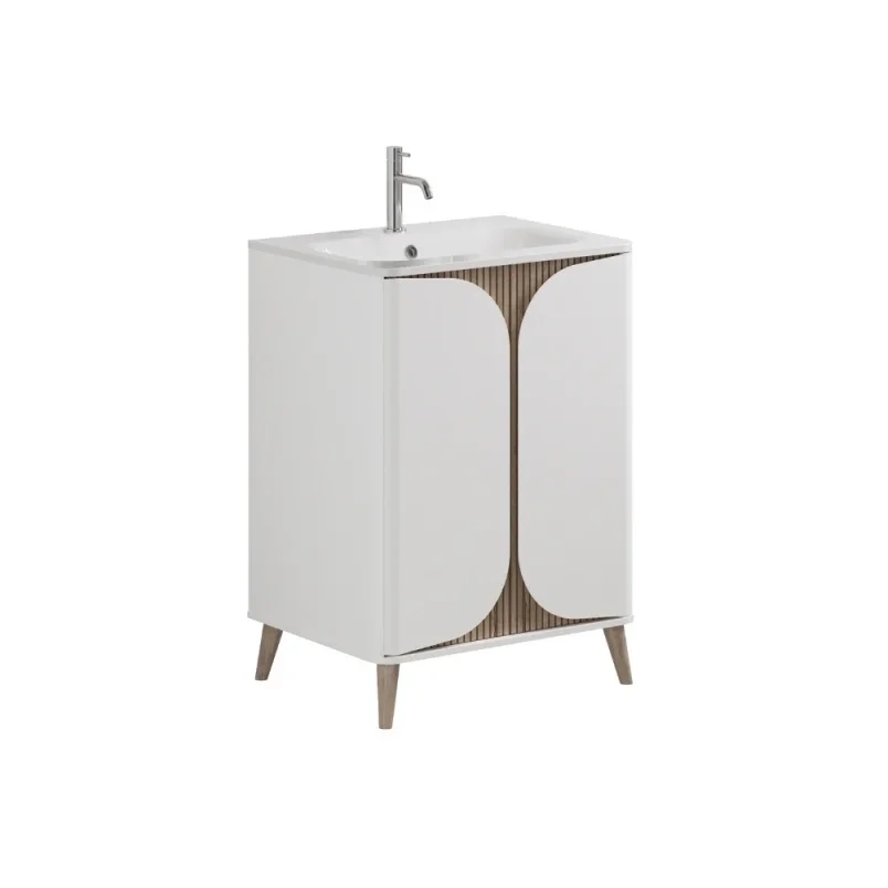Crosswater Tambour Basin 1TH 600 White product image - Image 1