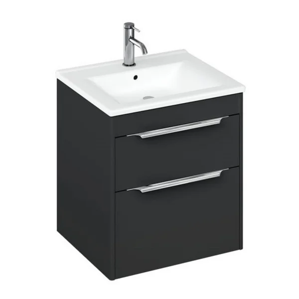 Britton Shoreditch Double Drawer Unit 550mm Matt Grey