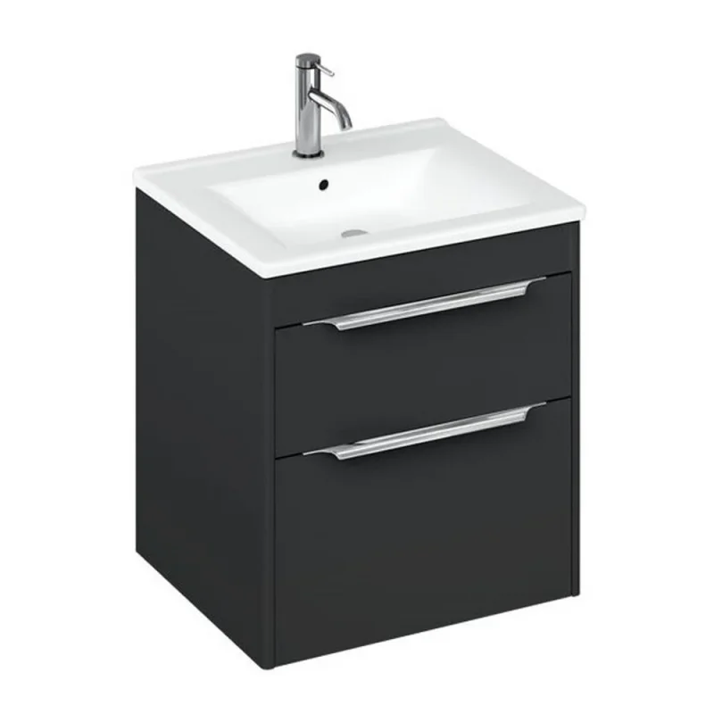 Britton Shoreditch Double Drawer Unit 550mm Matt Grey product image - Image 1