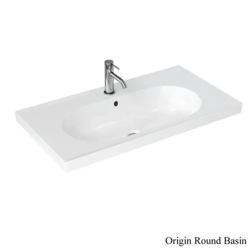Britton Shoredtich Origin 650mm Basin 1 Tap Hole White product image - Image 1