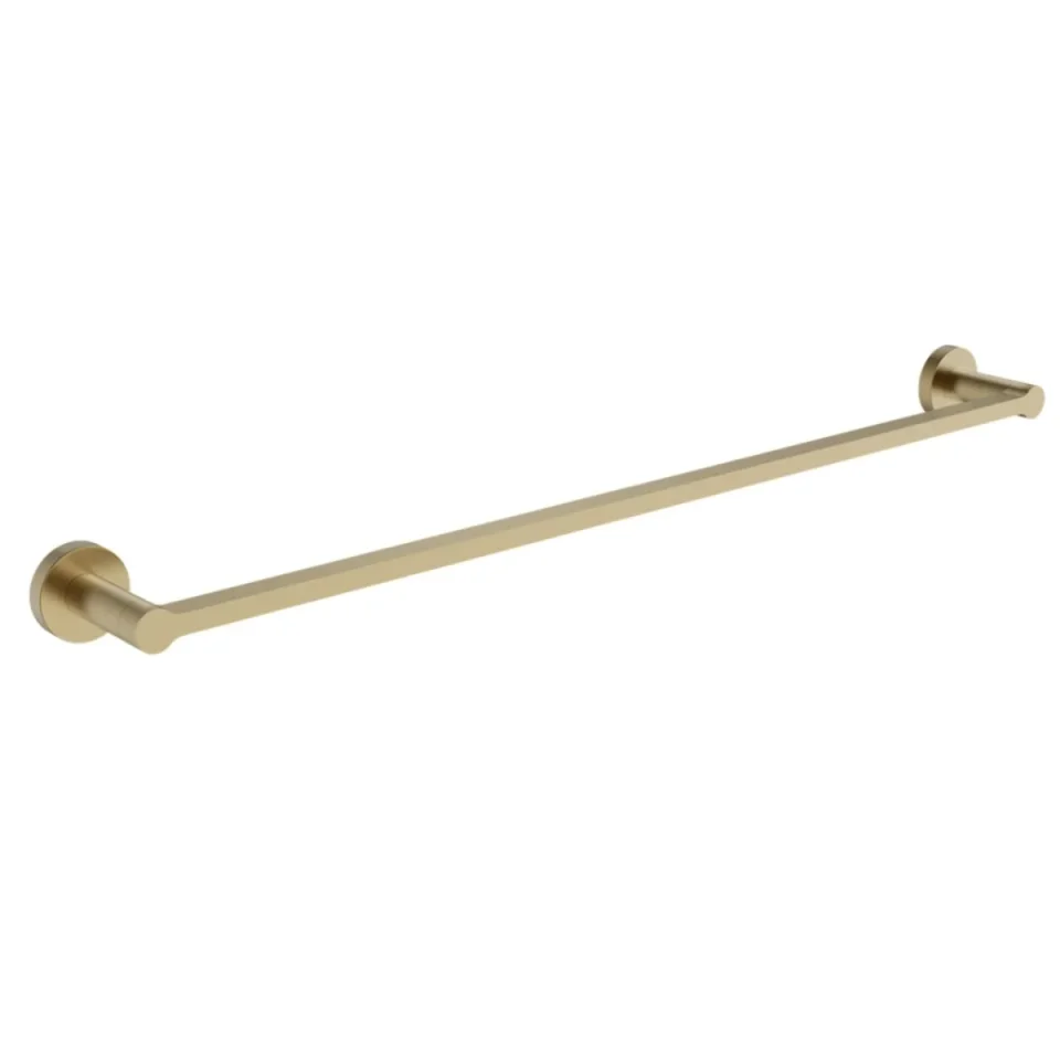 Britton Hoxton 2.0 600mm Single Towel Rail Brushed Brass product image - Image 1