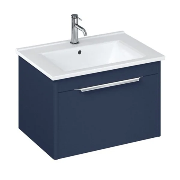 Britton Shoreditch Single Drawer Unit 650mm Matt Blue
