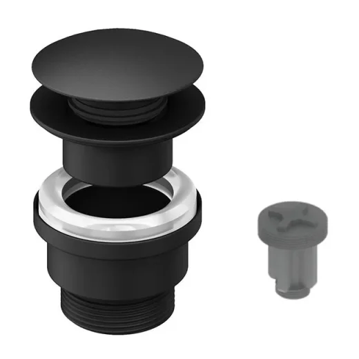 Britton Universal Standard Click Clack Basin Waste Matt Black product image - Image 1
