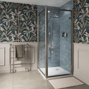 Burlington Classique Hinged Door 800 Brushed Nickel