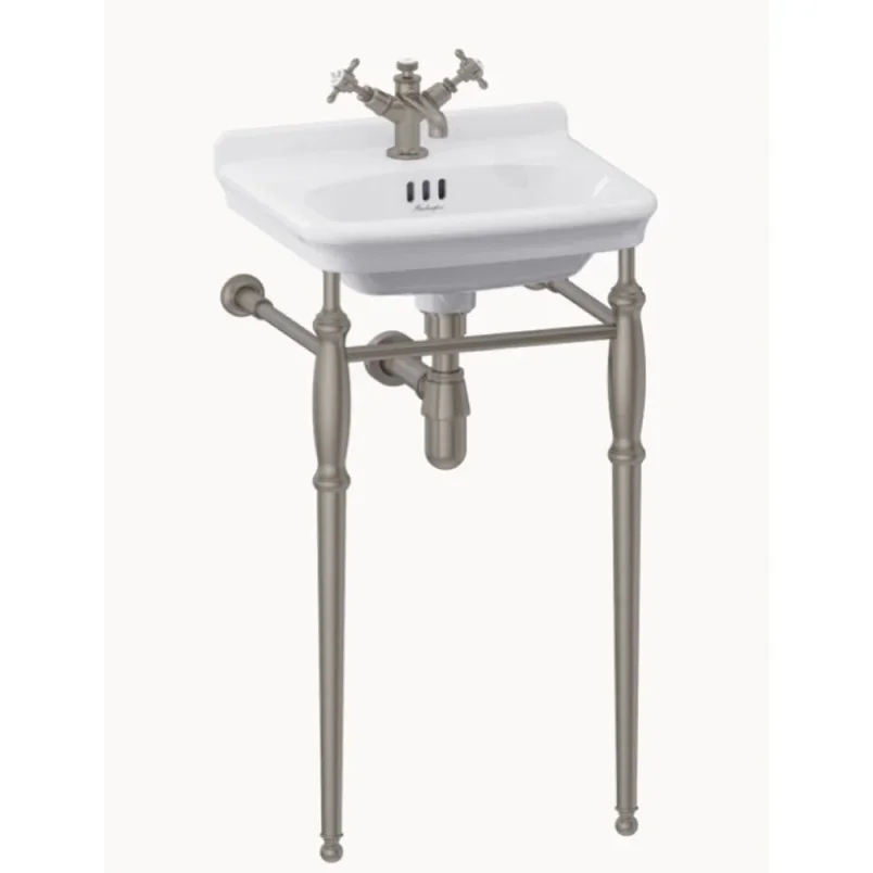 Burlington Guild Basin Stand 450mm Brushed Nickel product image - Image 1