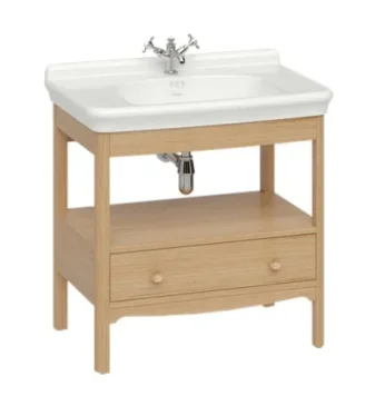 Burlington Guild Floor Standing Vanity 850mm Light Oak
