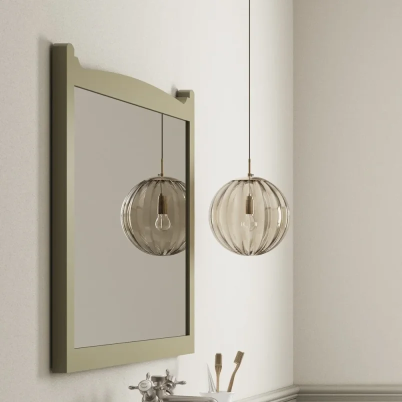 Burlington Guild Mirror 850mm Carlyle Green detail view - Image 4