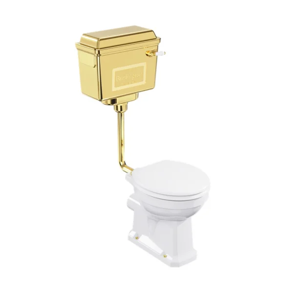 Burlington Low Level Flush Pipe Kit - Gold