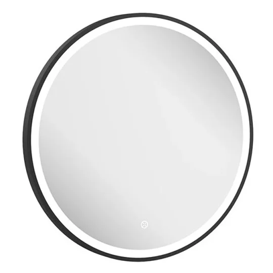 Crosswater Infinity Illuminated Mirror 700 Matt Black product image - Image 1
