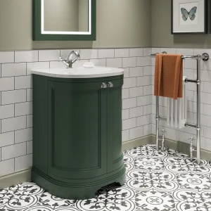 Burlington Curved Basin Unit 650 Doors Matt Green