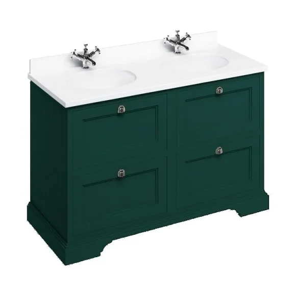 Burlington 1300 Freestanding Vanity Unit Matt Green product image - Image 1