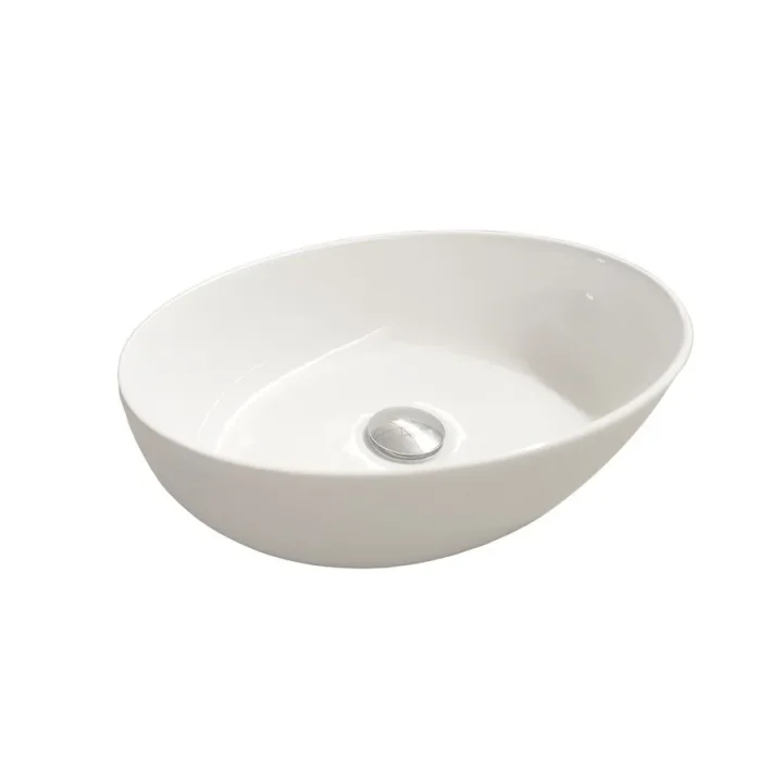Britton Oval Countertop Basin 450 X 305mm 0th Gloss White product image - Image 1