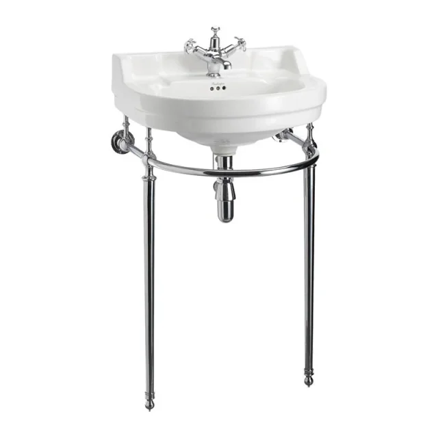 Burlington 56cm Round Basin Wash Stand Chrome product image - Image 1
