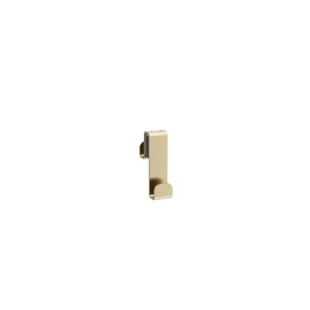 Crosswater Fold Single Hook Over Glass 8mm or 10mm Brushed Brass product image - Image 1