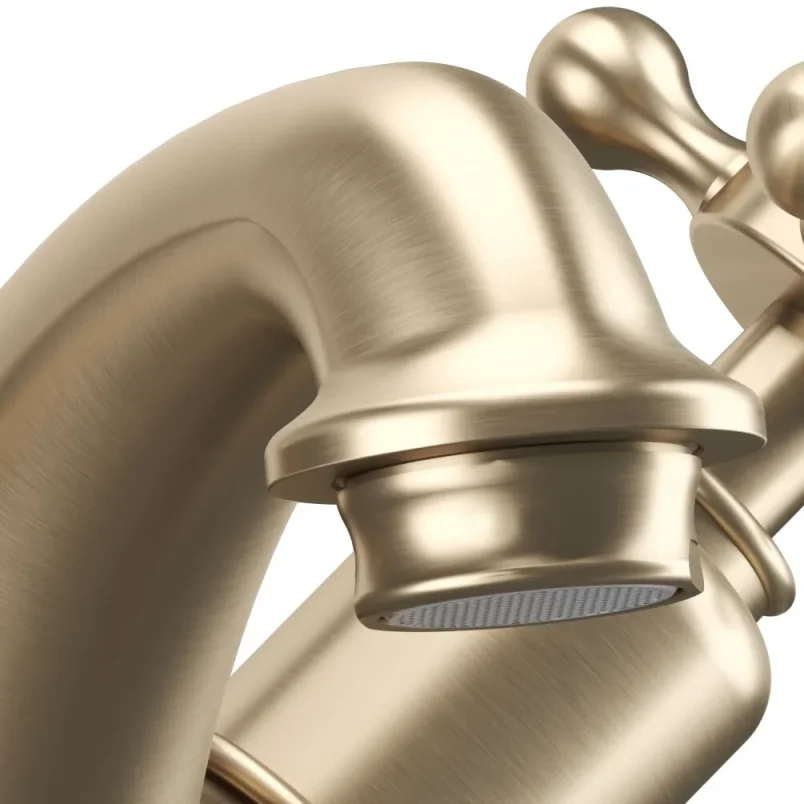 Crosswater Belgravia Crosshead Mono Mixer Brushed Brass detail view - Image 2