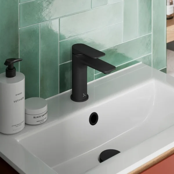 Crosswater Fuse Basin Monobloc With Clicker Waste Matt Black