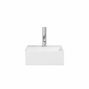 Crosswater Beck Cloakroom Basin Including Free Flow Waste 1 Tap Hole 300 x 300mm White Gloss