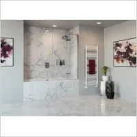 Crosswater Optix Hinged Bath Screen 90 Right Handed Slate