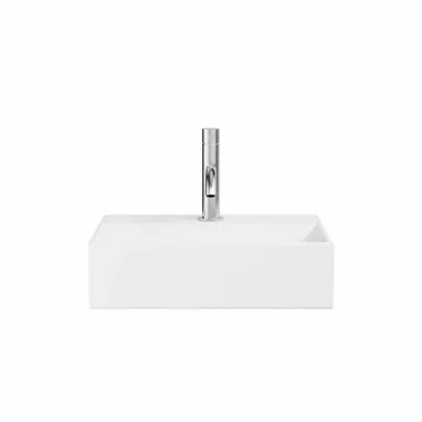 Crosswater Beck Cloakroom Basin Including Free Flow Waste 1 Tap Hole 400 x 300mm White Matt