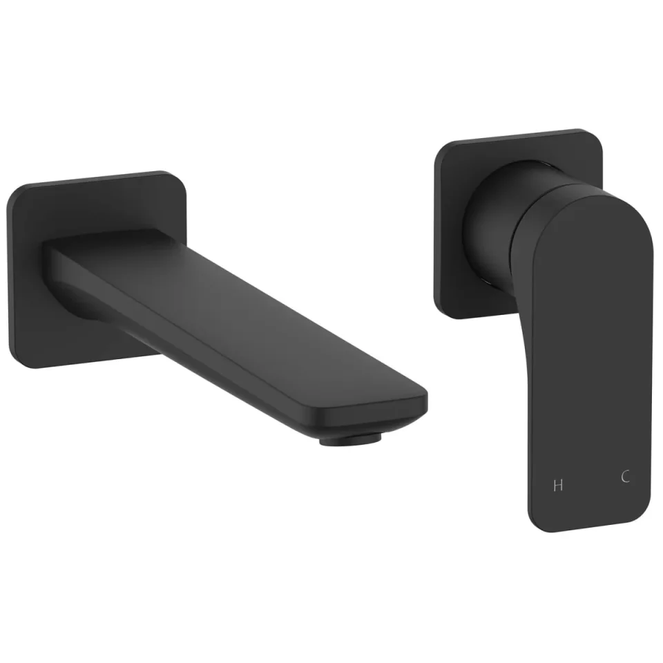 Crosswater Fuse 2 Hole Basin Set Matt Black detail view - Image 2